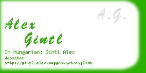 alex gintl business card